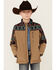 Image #1 - Hooey Boys' Color Blocked Softshell Jacket, Brown, hi-res