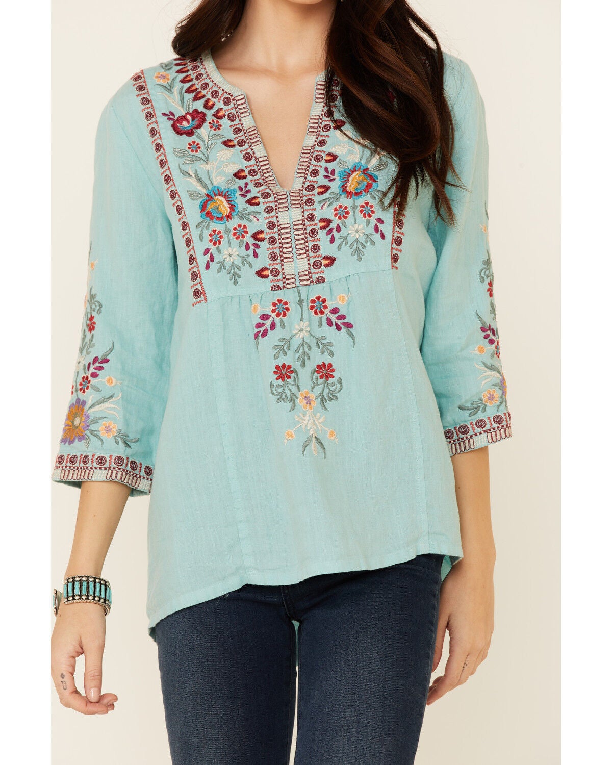 Johnny was embroidered top Clearance