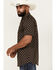 Image #2 - Cody James Men's Lampshade Paisley Print Short Sleeve Button-Down Stretch Western Shirt, Brown, hi-res
