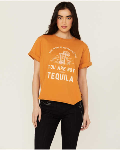 Idyllwind Women's You Are Not Tequila Short Sleeve Graphic Tee , Gold, hi-res