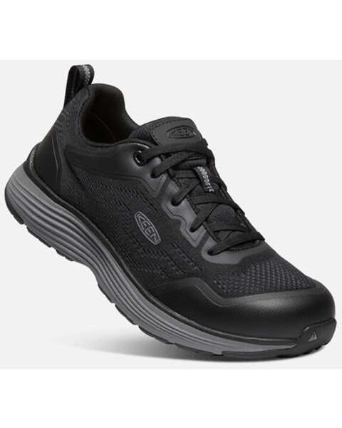 Image #1 - Keen Men's Sparta II ESD Lace-Up Work Sneakers - Aluminum Toe, Black, hi-res