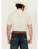 Image #4 - RANK 45® Men's Westamp Geo Print Short Sleeve Button-Down Performance Stretch Western Shirt, Ivory, hi-res