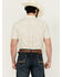 Image #4 - RANK 45® Men's Westamp Geo Print Short Sleeve Button-Down Performance Stretch Western Shirt , Ivory, hi-res