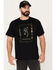 Image #1 - Browning Men's Americana Short Sleeve Graphic T-Shirt, Black, hi-res