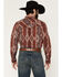 Image #4 - RANK 45&reg; Men's Fireball Southwestern Long Sleeve Snap Stretch Performance Western Shirt, Red, hi-res