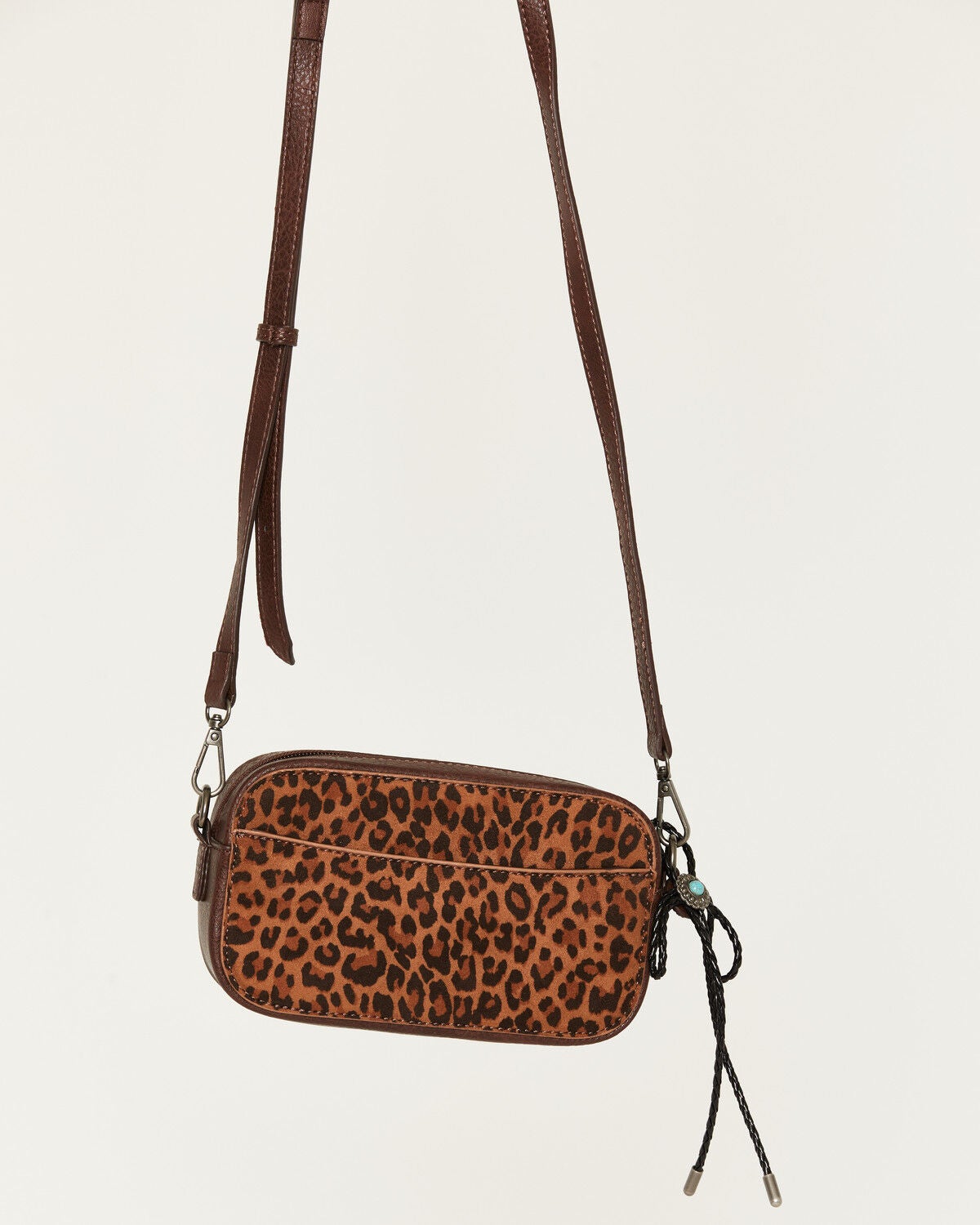 Image #2 - Justin Women's Leopard Print Camera Bag, Brown, hi-res