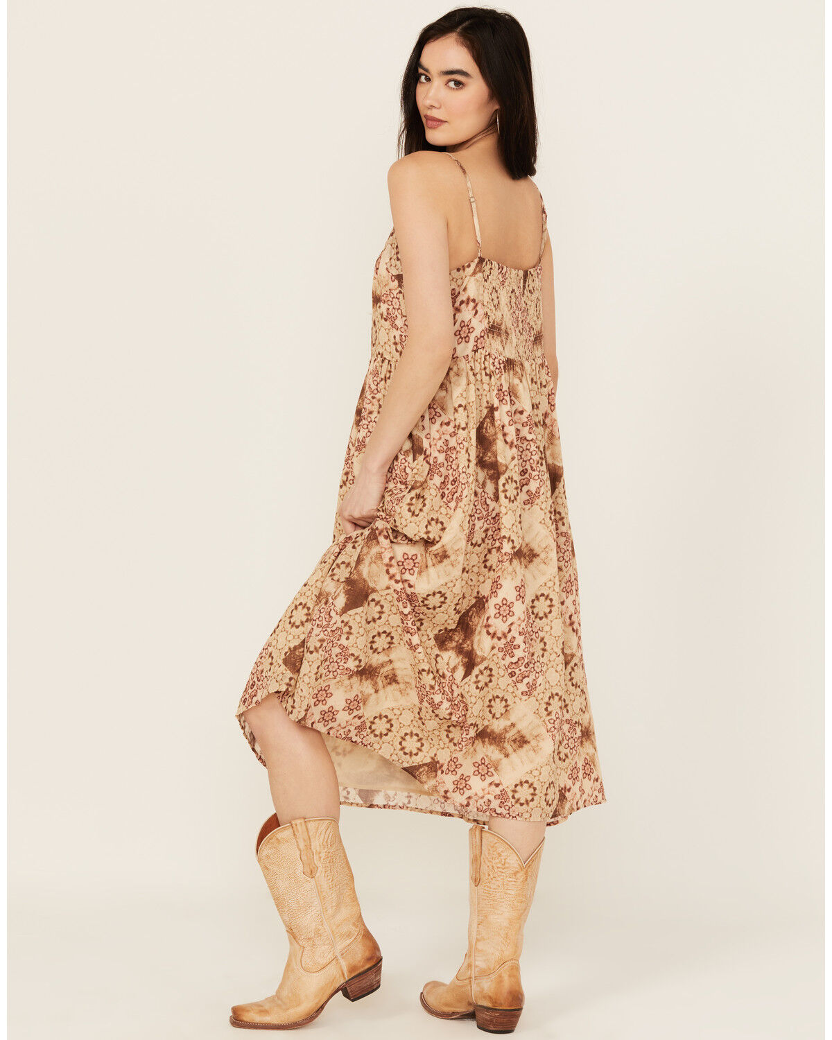 Image #4 - Cleo + Wolf Women's Beatrice Printed Sleeveless Maxi Dress, Oatmeal, hi-res