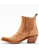 Liberty Black Women's Simone Classic Embroidered Pull On Fashion Booties - Snip Toe , Tan, hi-res