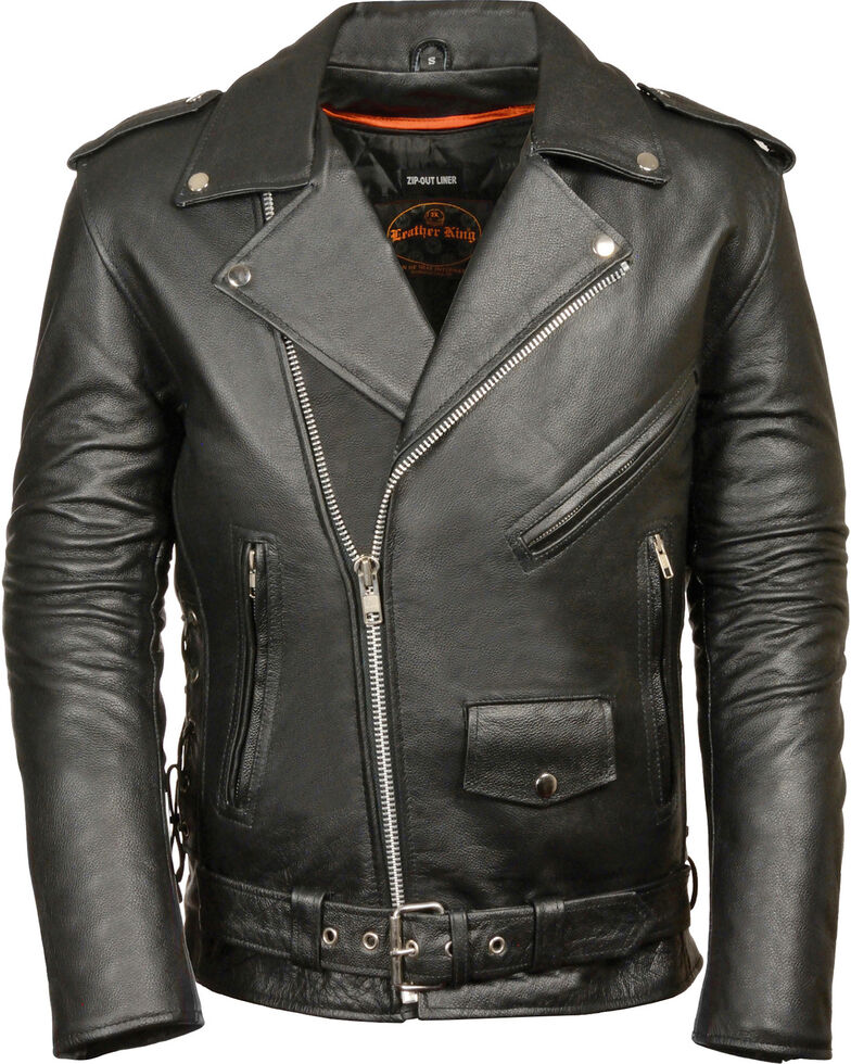Milwaukee Leather Men's Classic Side Lace Police Style Motorcycle ...