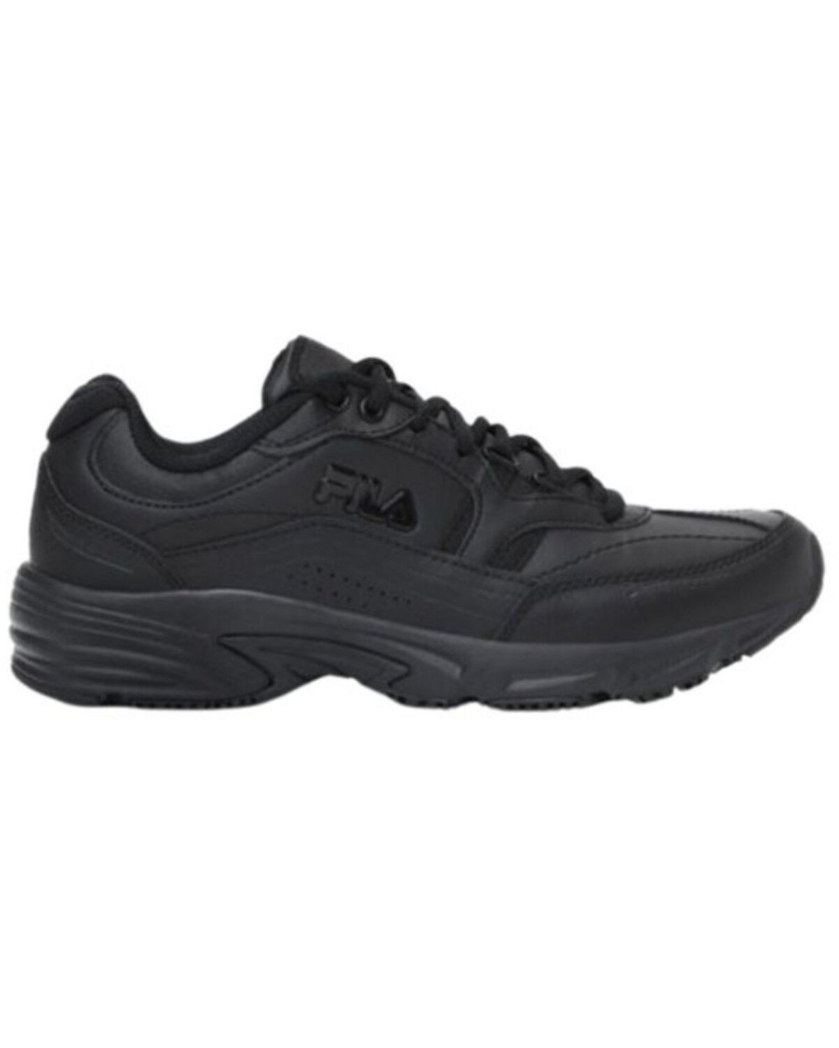 Image #1 - Fila Men's Memory Workshift Slip Resistant Work Shoes - Soft Toe, Black, hi-res