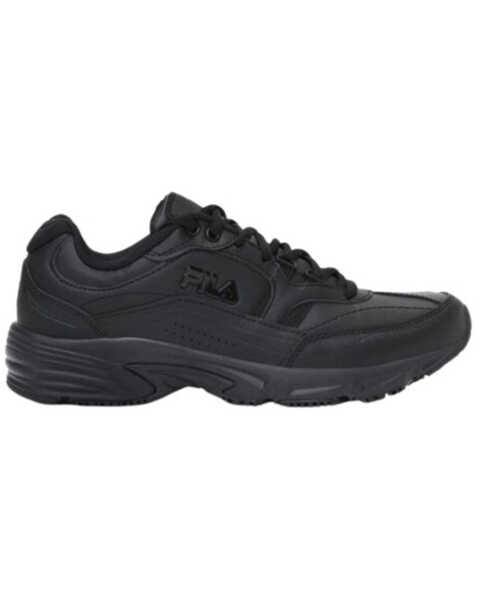Fila Men's Memory Workshift Slip Resistant Work Shoes - Soft Toe , Black, hi-res