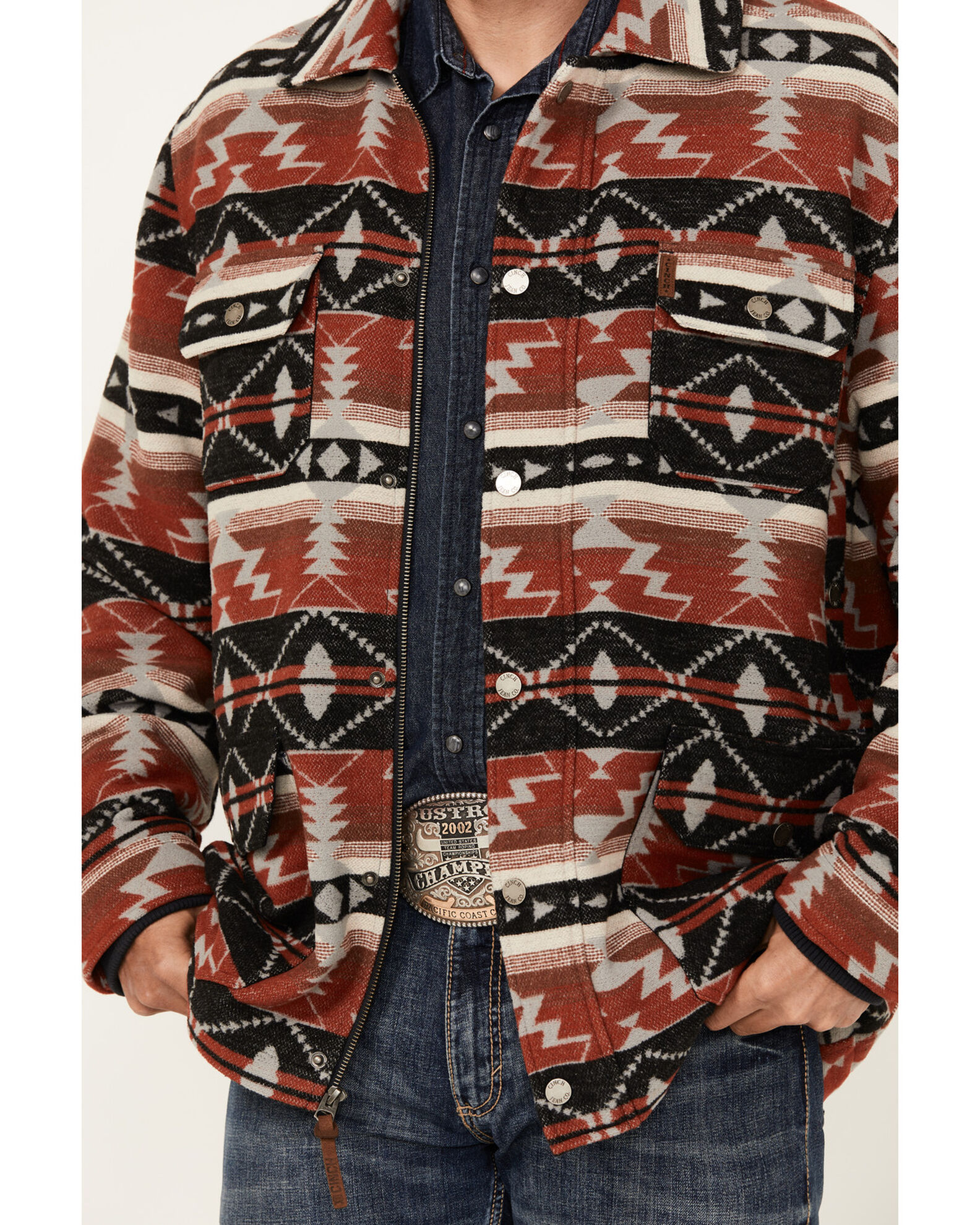 Cinch Men's Southwestern Print Wool Twill Frontier Jacket | Sheplers