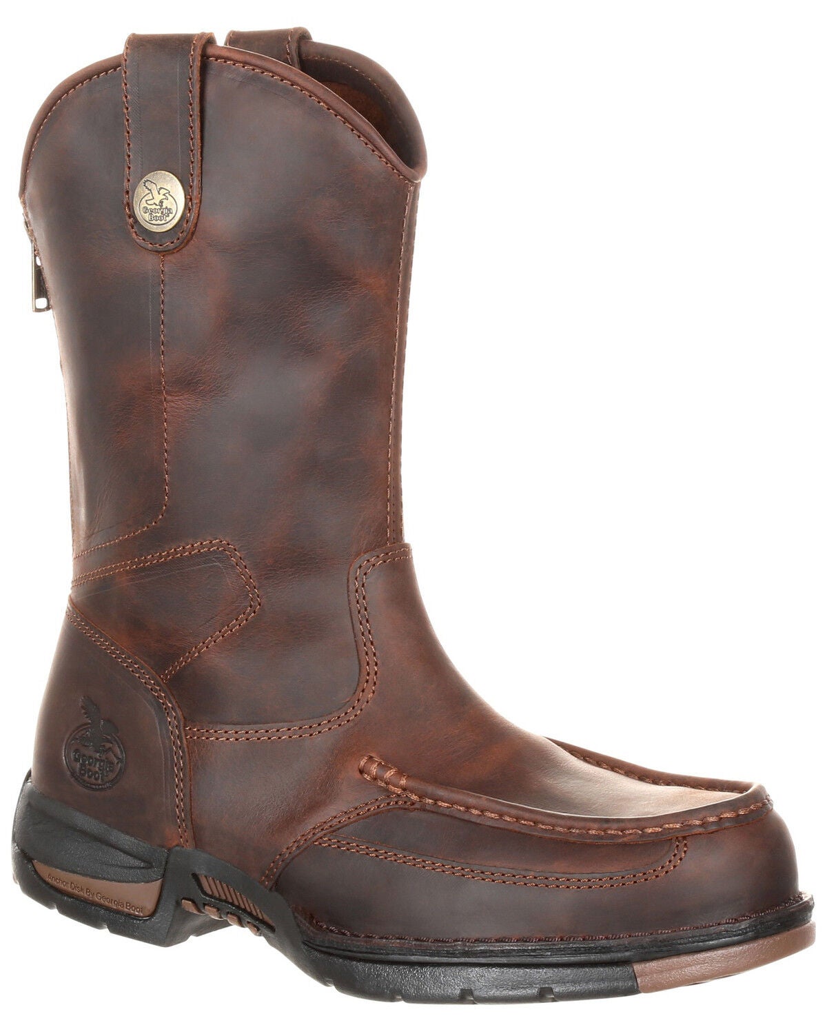 Georgia Boot Men's Athens Western Work Boots - Moc Toe, Brown, hi-res