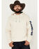 Image #2 - RANK 45® Men's Rockwell Logo Hooded Sweatshirt , Ivory, hi-res