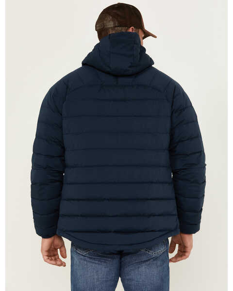 Image #4 - Brothers and Sons Men's Down Hooded Jacket, Blue, hi-res
