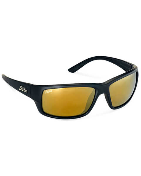 Image #1 - Hobie Men's Snook Satin Black Polarized Sunglasses , Black, hi-res