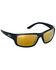 Image #1 - Hobie Men's Snook Satin Black Polarized Sunglasses , Black, hi-res