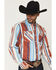 Image #2 - Kimes Ranch Men's Clancy Stripe Print Long Sleeve Button-Down Western Shirt, Red, hi-res