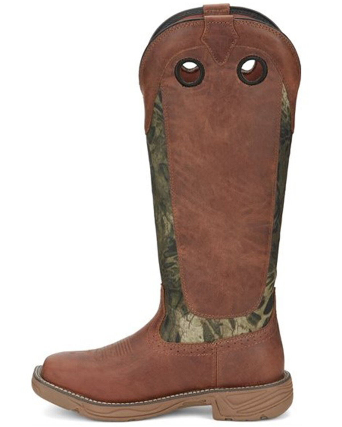 Image #3 - Justin Men's Rush Strike Camo Shaft Leather Pull On Snake Boots - Square Toe, Camouflage, hi-res