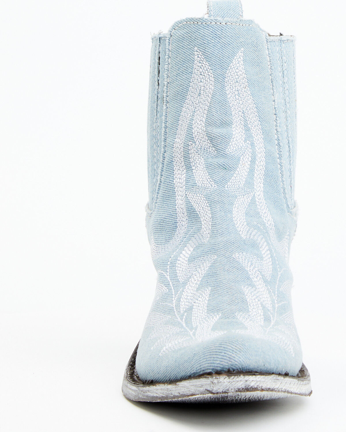 Image #4 - Liberty Black Women's Simone Made in Denim Western Booties - Round Toe, Light Blue, hi-res