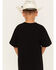 Cody James Boys' American Flag Silhouette Graphic T-Shirt, Black, hi-res