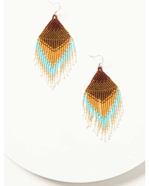 Image #1 - Idyllwind Women's Copperlily Seed Bead Earrings, Turquoise, hi-res