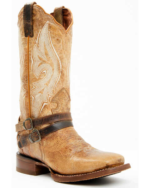 Image #1 - Dan Post Women's Vada Western Boots - Broad Square Toe, Honey, hi-res