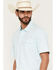 Image #2 - Ariat Men's VentTEK Outbound Solid Short Sleeve Button-Down Western Shirt, Aqua, hi-res