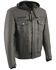 Image #1 - Milwaukee Leather Men's Vented Utility Pocket Concealed Carry Leather Motorcycle Jacket, Black, hi-res