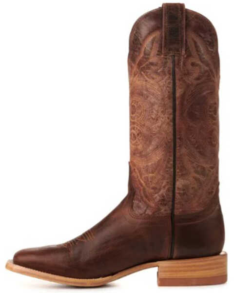 Image #3 - Hondo Boots Men's Cowhide Western Boots - Broad Square Toe, Brown, hi-res