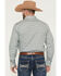 Image #4 - Rock & Roll Denim Men's Medallion Print Long Sleeve Snap Stretch Western Shirt, Teal, hi-res