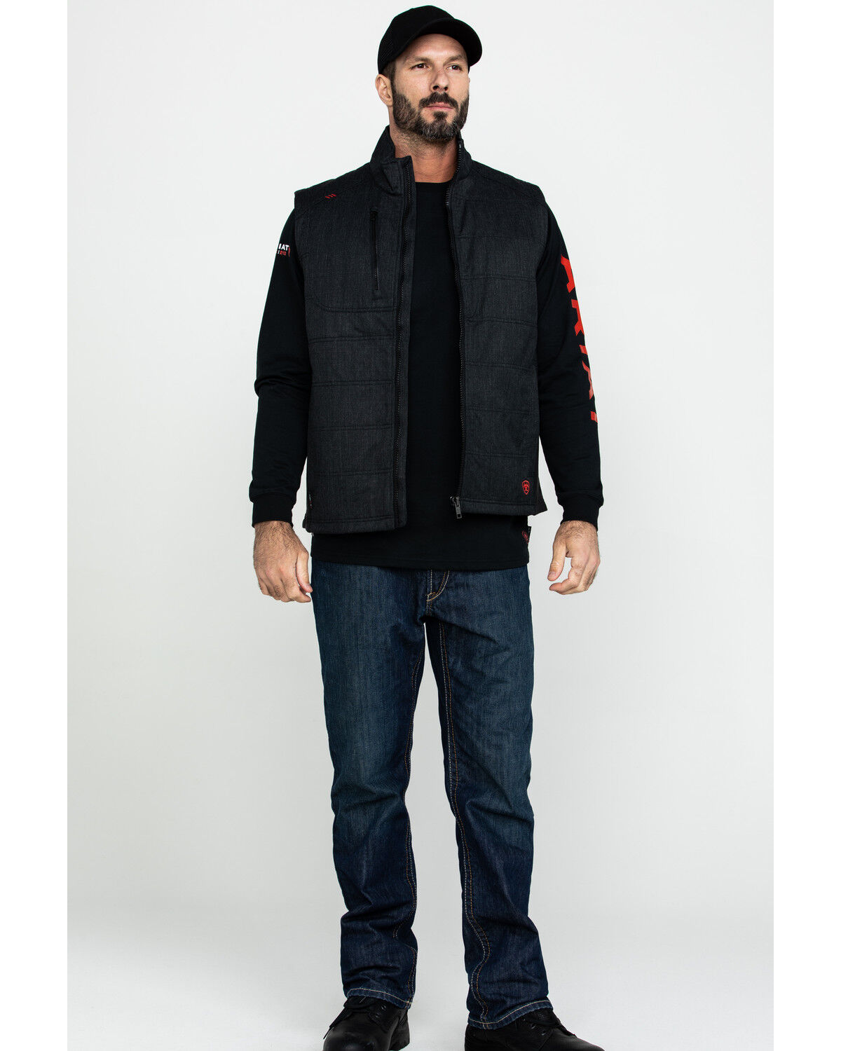 Image #6 - Ariat Men's FR Cloud 9 Insulated Work Vest, Black, hi-res