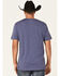 Image #4 - Wrangler Men's Denim Roper Graphic Short Sleeve T-Shirt , Heather Blue, hi-res