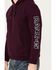 Image #2 - RANK 45® Men's Logo Hooded Sweatshirt, Grape, hi-res