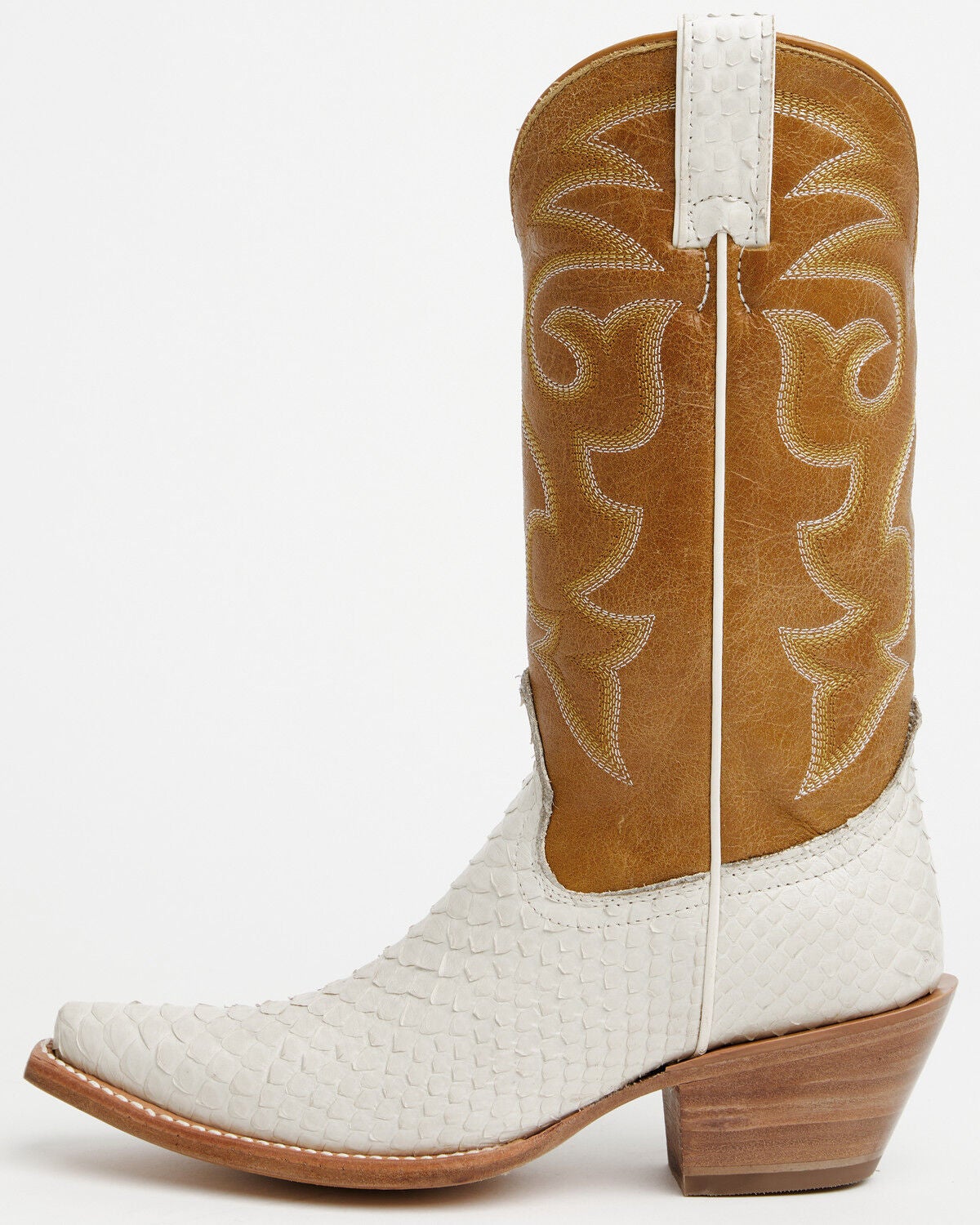 Image #2 - Shyanne Women's Exotic Python Western Boots - Snip Toe, Ivory, hi-res