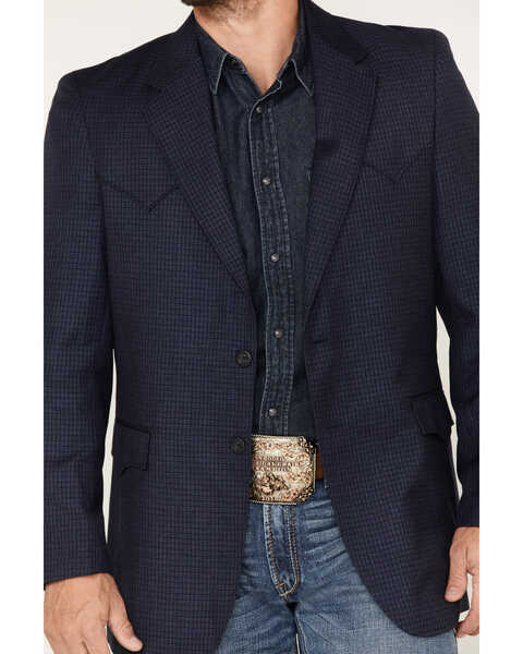 Image #3 - Circle S Men's Fort Worth Checkered Sportcoat, Blue, hi-res