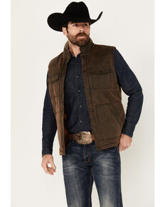 Cody James Men's Oil Slick Snap Vest - Big, Brown, hi-res