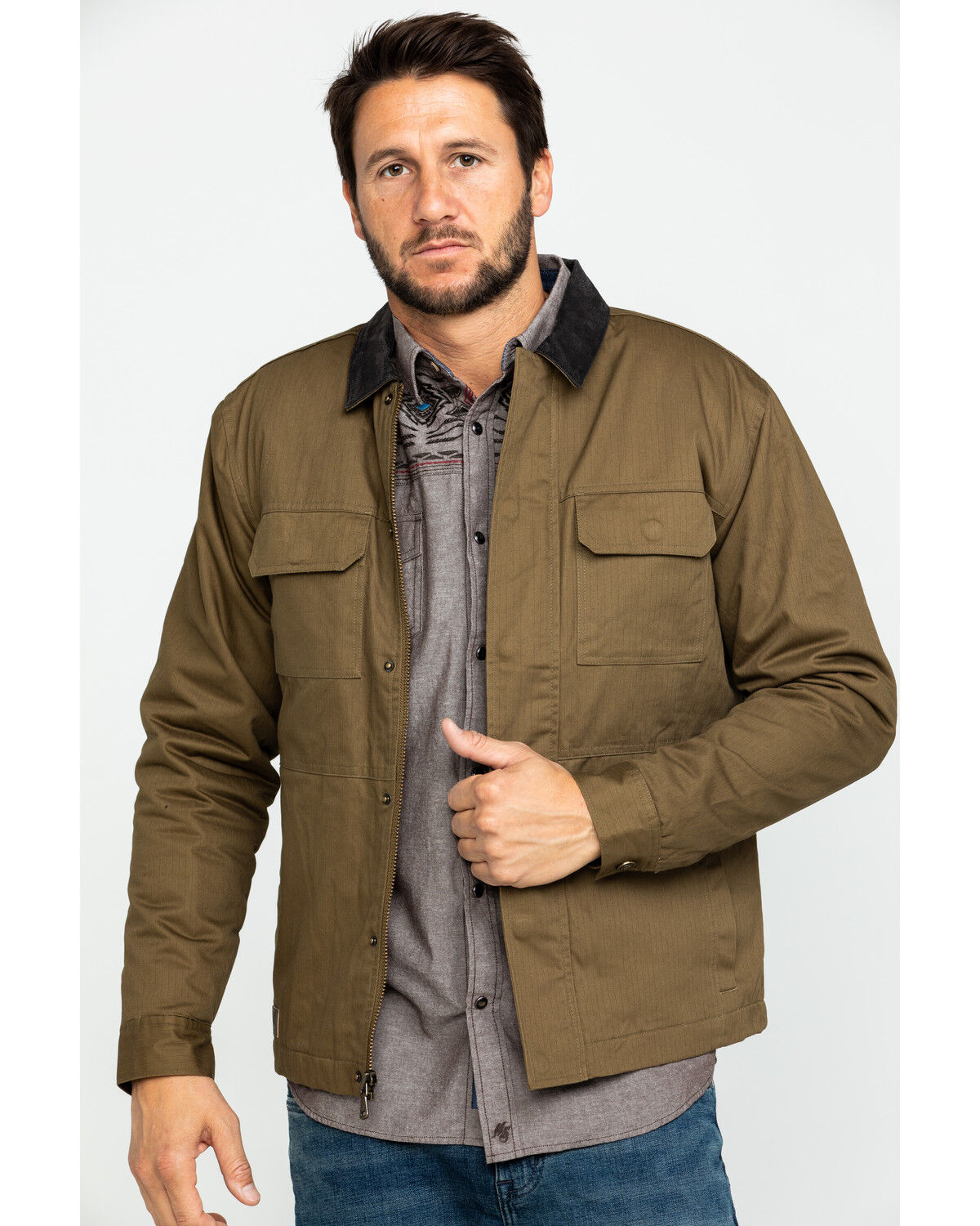 Image #1 - Cody James Men's Saddler Ranch Slub Canvas Jacket - Big , , hi-res