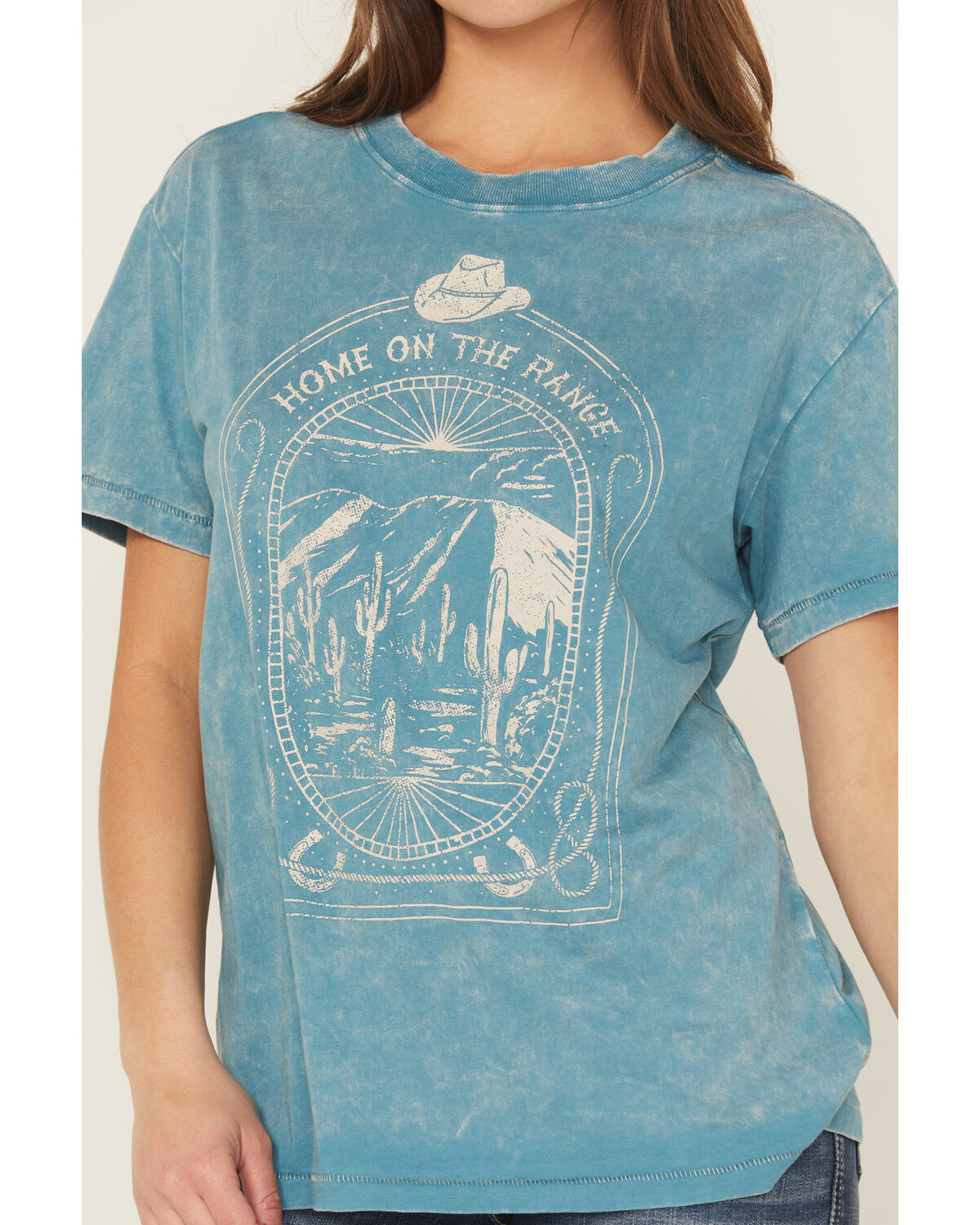 Image #3 - Shyanne Women's Home On The Range Short Sleeve Graphic Tee, Turquoise, hi-res