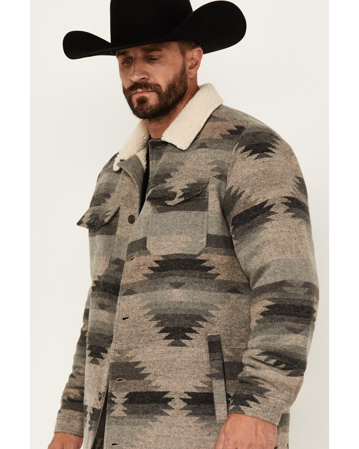 Image #2 - Cody James Men's Whiskey Southwestern Print Jacket, Grey, hi-res