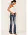 Image #1 - Miss Me Women's Fleur De Lis Bootcut Jeans, , hi-res