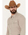 Image #2 - Blue Ranchwear Men's Laramie Striped Long Sleeve Western Snap Shirt, Cream, hi-res