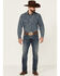 Image #3 - Hooey by Rock & Roll Denim Men's Revolver Medium Vintage Stretch Slim Straight Jeans, Blue, hi-res