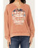 Image #3 - Cleo + Wolf Women's Country Life Wash Graphic Sweatshirt , Rust Copper, hi-res