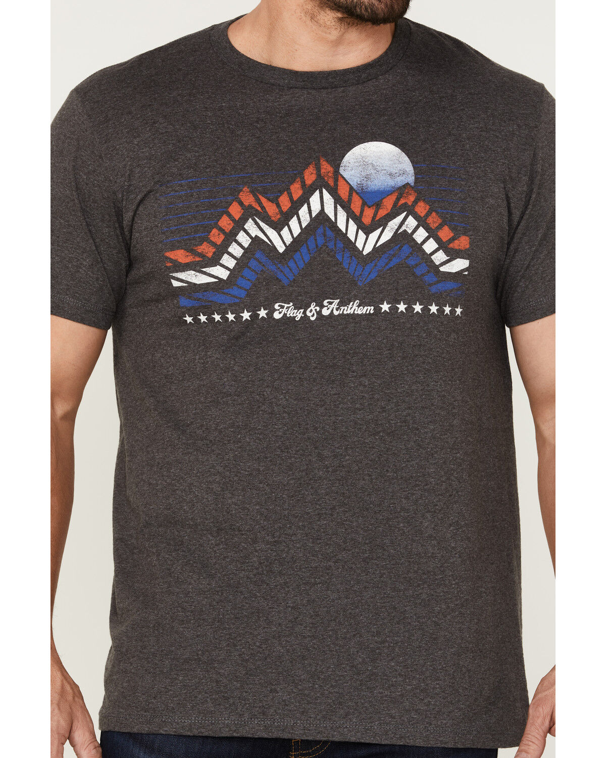 Image #3 - Flag & Anthem Men's Mountains Americana Graphic T-Shirt, Charcoal, hi-res