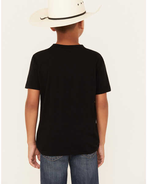 Image #4 - Rock & Roll Denim Boys' Dale Brisby Rodeo Time Short Sleeve Graphic T-Shirt, Black, hi-res