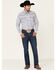Image #2 - Rock 47 By Wrangler Men's Navy Paisley Print Long Sleeve Western Shirt, Navy, hi-res