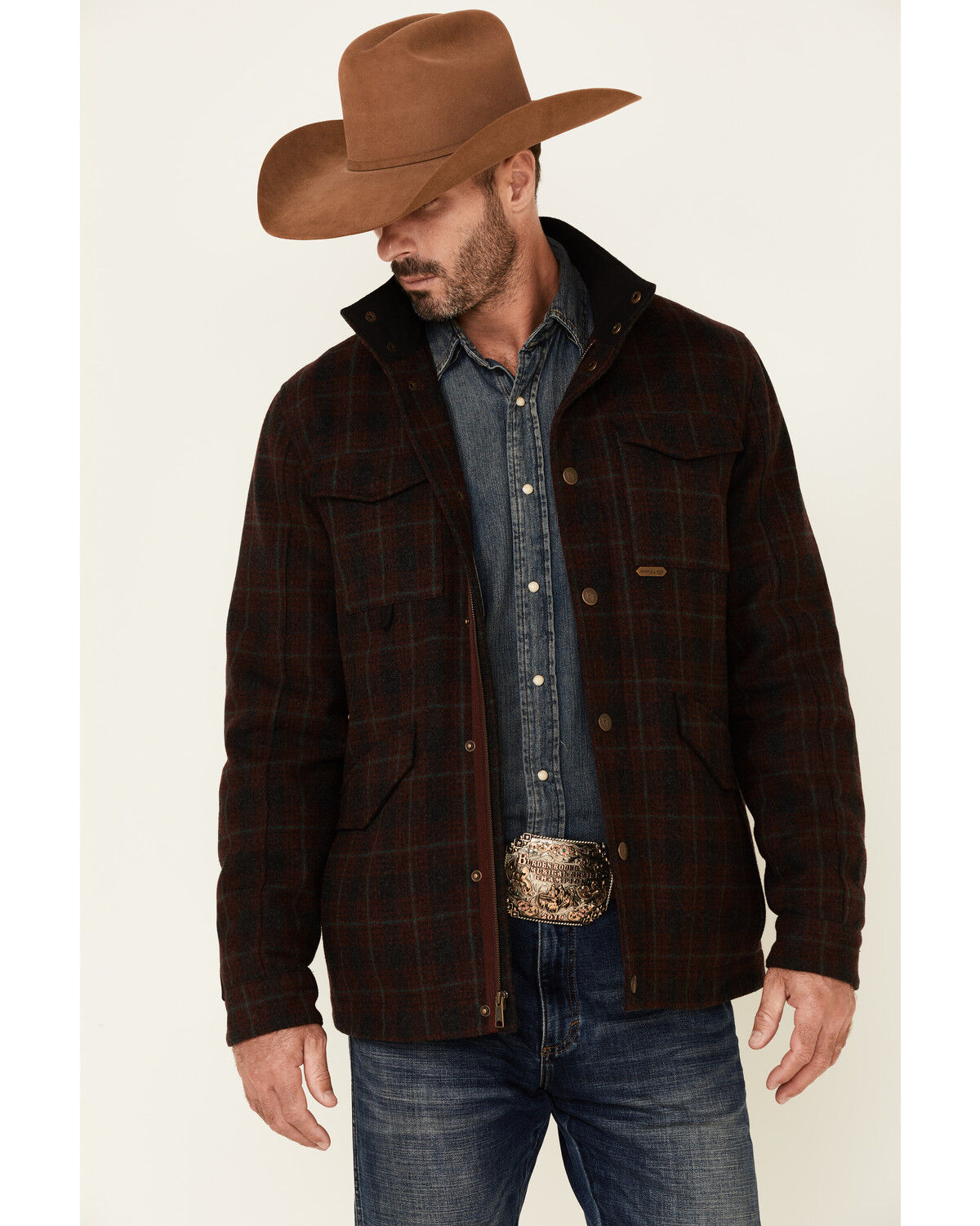 Image #1 - Powder River Outfitters Men's Button-Front Wool Coat, , hi-res