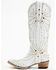 Image #3 - Boot Barn X Lane Women's Exclusive Sparks Fly Satin Pearl Western Bridal Boots - Snip Toe, White, hi-res