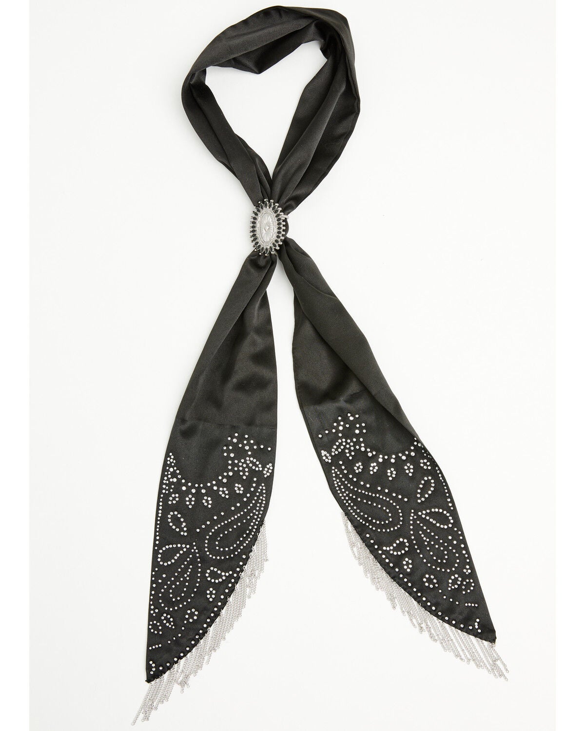Image #1 - Idyllwind Women's Kingston Rhinestone Bandana Necklace, Black, hi-res